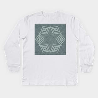 Reverse Graffitti Kaleidoscope Pattern (Seamless) 7 Kids Long Sleeve T-Shirt